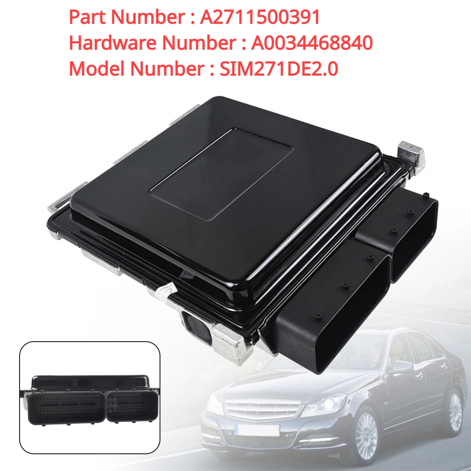 A2711500391 SIM271DE2.0 For 2012-2014 Mercedes W204 C180 C250 ECU ECM Computer Engine Control Module Electronic Control Unit