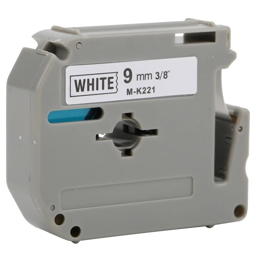 

M-K221 Label Tape Black on White PET 9mm Label Tape 9mm × 8m Label Tape Printer for Brother Label Printer PT-65/70/80 Office