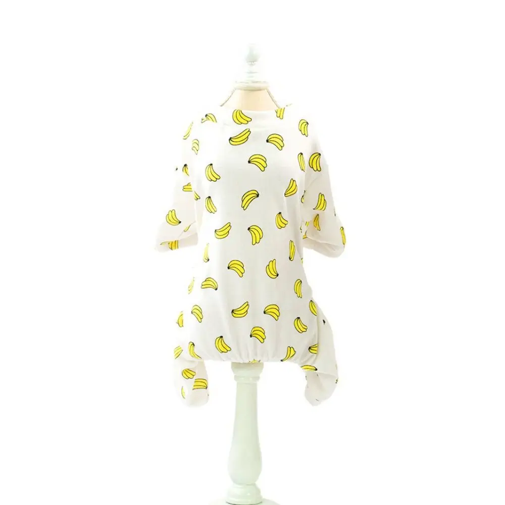 Pet Apparel Cartoon Puppy Dog Pajamas Soft Cotton Dog Jumpsuit Comfortable Pet Bodysuit Clothes For Dogs Puppy