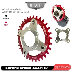 E-bike 32/34/36/38T Chainring+Adapter For Bafang BBS01/02 Motor Aluminum-Alloy Sprocket Part Electric Bicycle Accessories