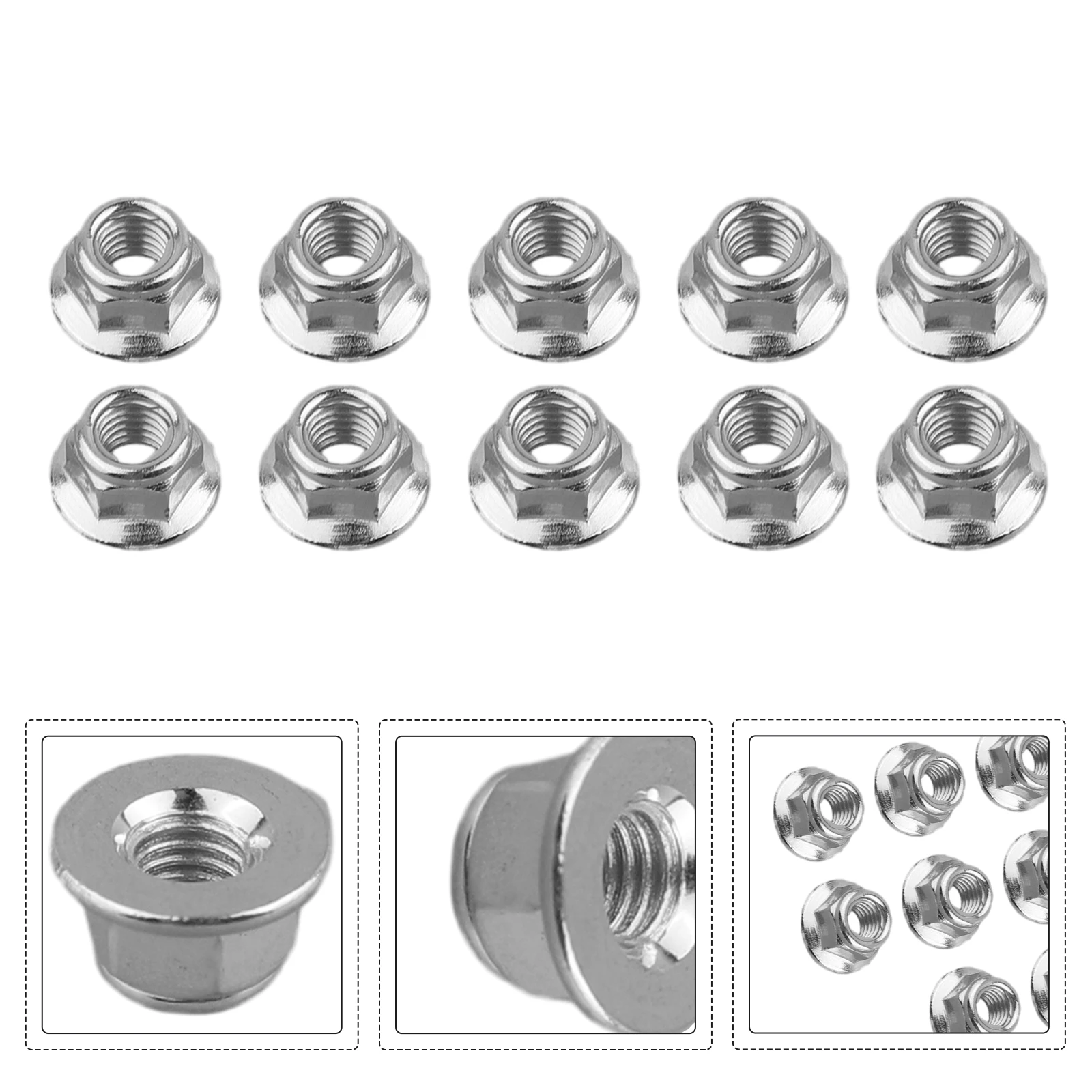 10Pcs Lawn Mower Nut Protective Gasket Nut M5 For Electric Cordless Grass Trimmer Tool