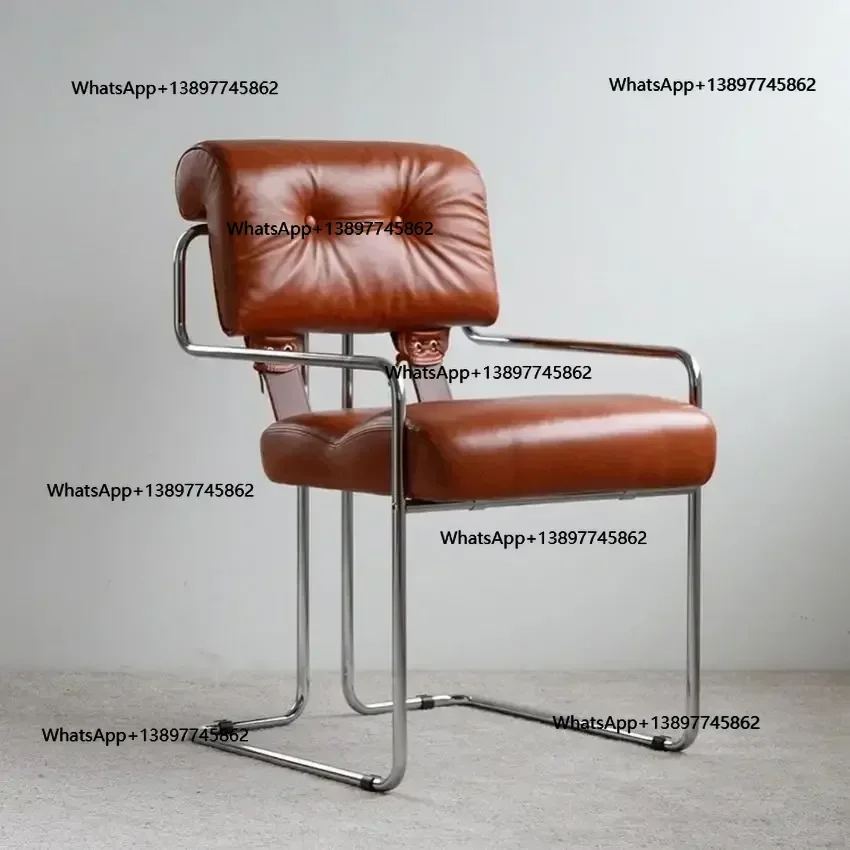 

Peiqi Б/у офисный стул из нержавеющей стали, обеденный стул Bauhaus, ретро стулья для переговоров, письменный стол для отдыха, дизайнерский одиночный стул