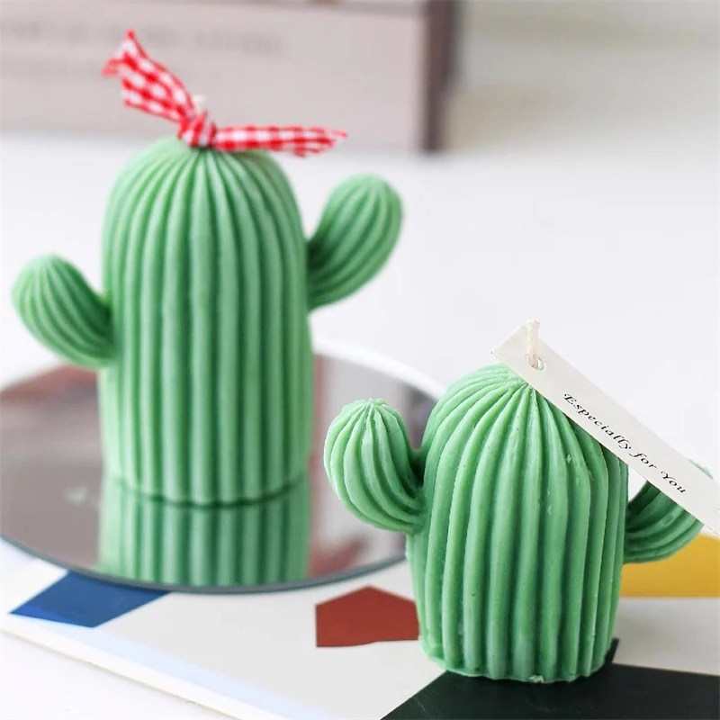 Cactus Aromatherapy Candle Silicone Mold DIY Simulation Cactus Gypsum Mold Epoxy Resin Drip Mold Home Decor Gift