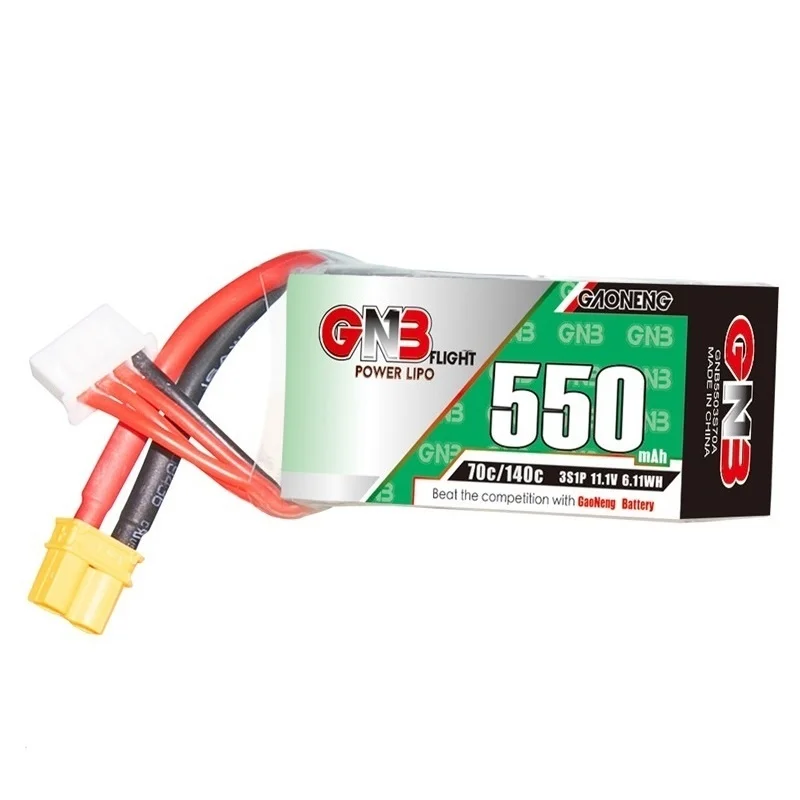 2PCS/SET GNB 3S 11.1V 550mAh 70C/140C Lipo Battery For Torrent 110 FPV Racing Drone RC Quadcopter Parts 3S 11.1V Battery XT30