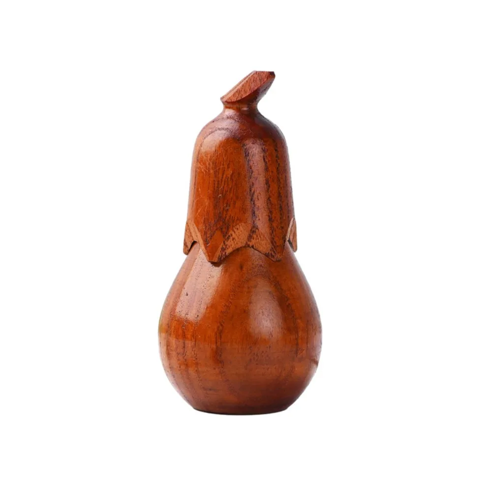 

Hand-Carved Eggplant Toothpick Holder Portable Simple Toothpick Storage Box Stable Wooden Toothpick Box Party