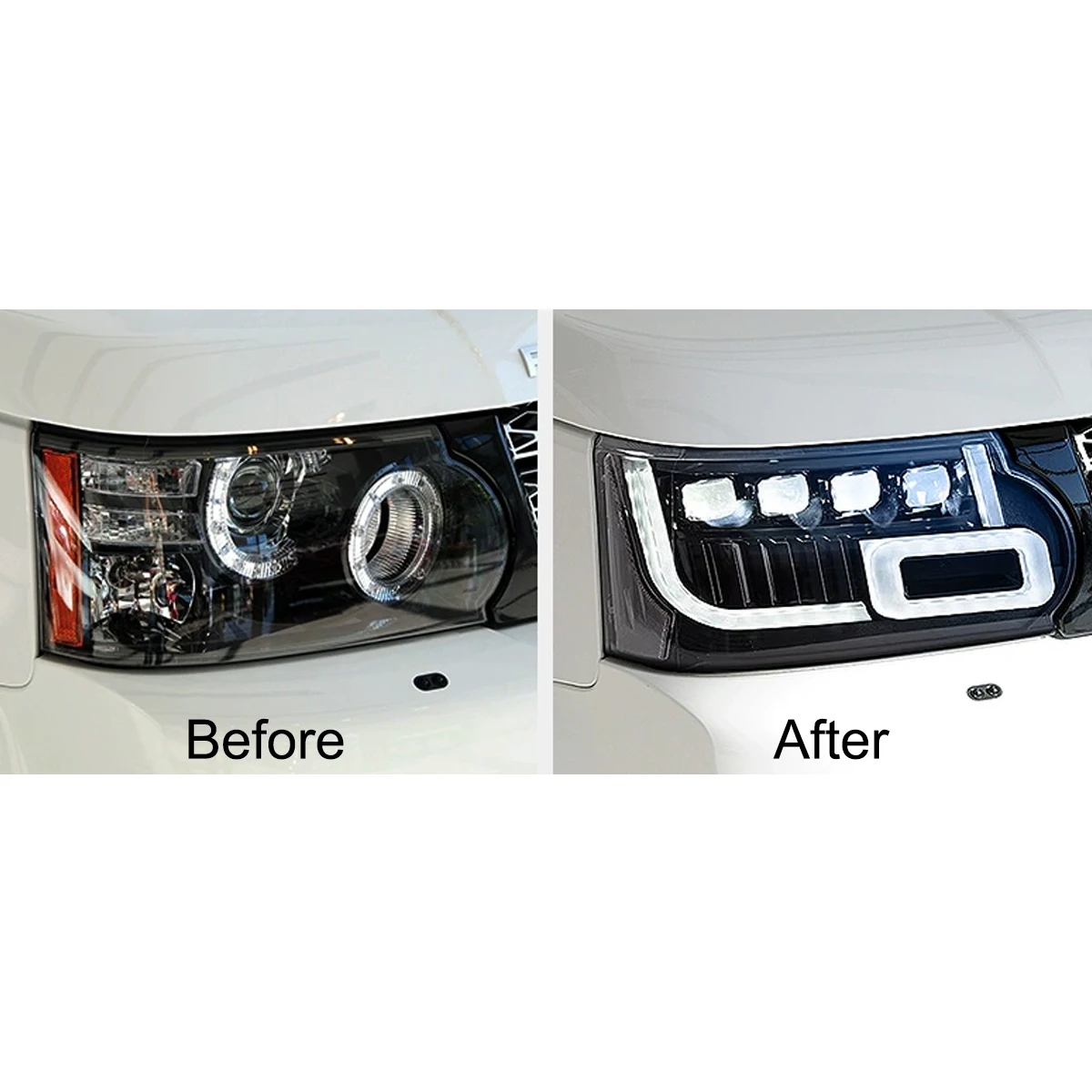 

Wholesale Automotive Lamps 4 LENS LED Headlights For Land Rover Range Rover Sport 2010-2013 Upgrade To 2020.