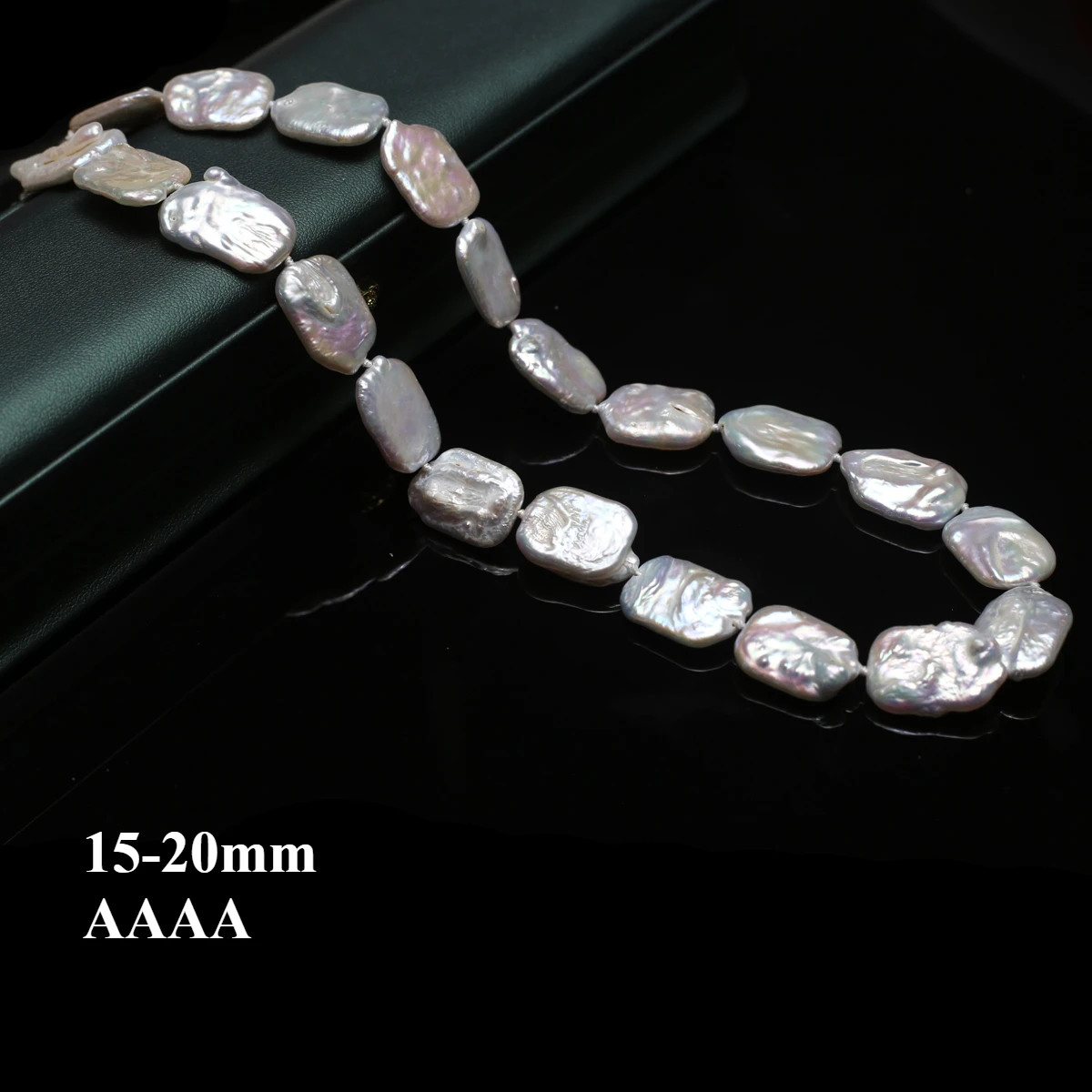 

15-20mm 4A Natural Freshwater Baroque Square Pearl Premium Women Gift Jewelry Make DIY Necklace Bracelet Accessories 43-45cm