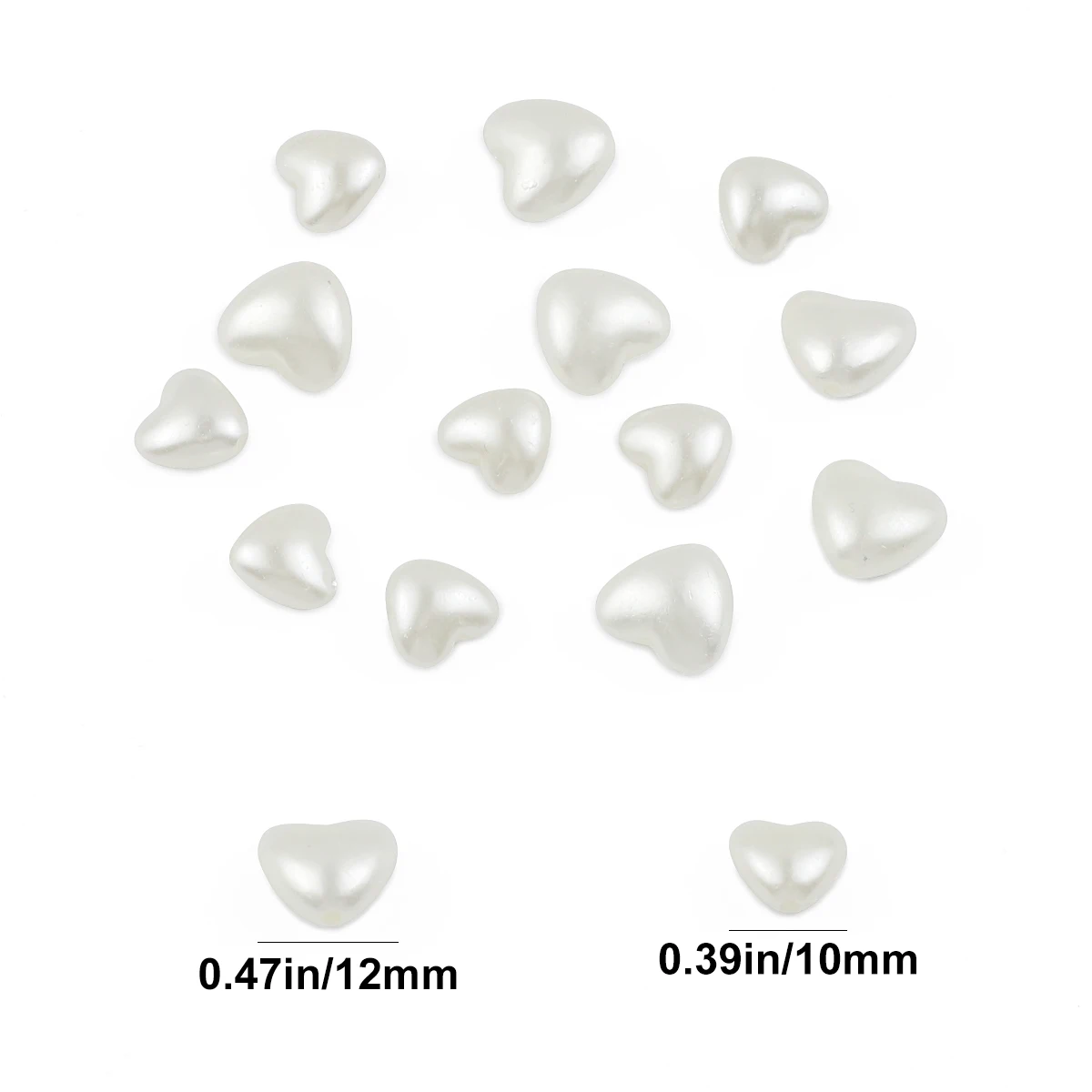 50/100 قطعة الحب شكل قلب ABS محاكاة اللؤلؤ فاصل فضفاض الخرز لصنع المجوهرات Charms سوار ذاتي الصنع إكسسوارات عقد