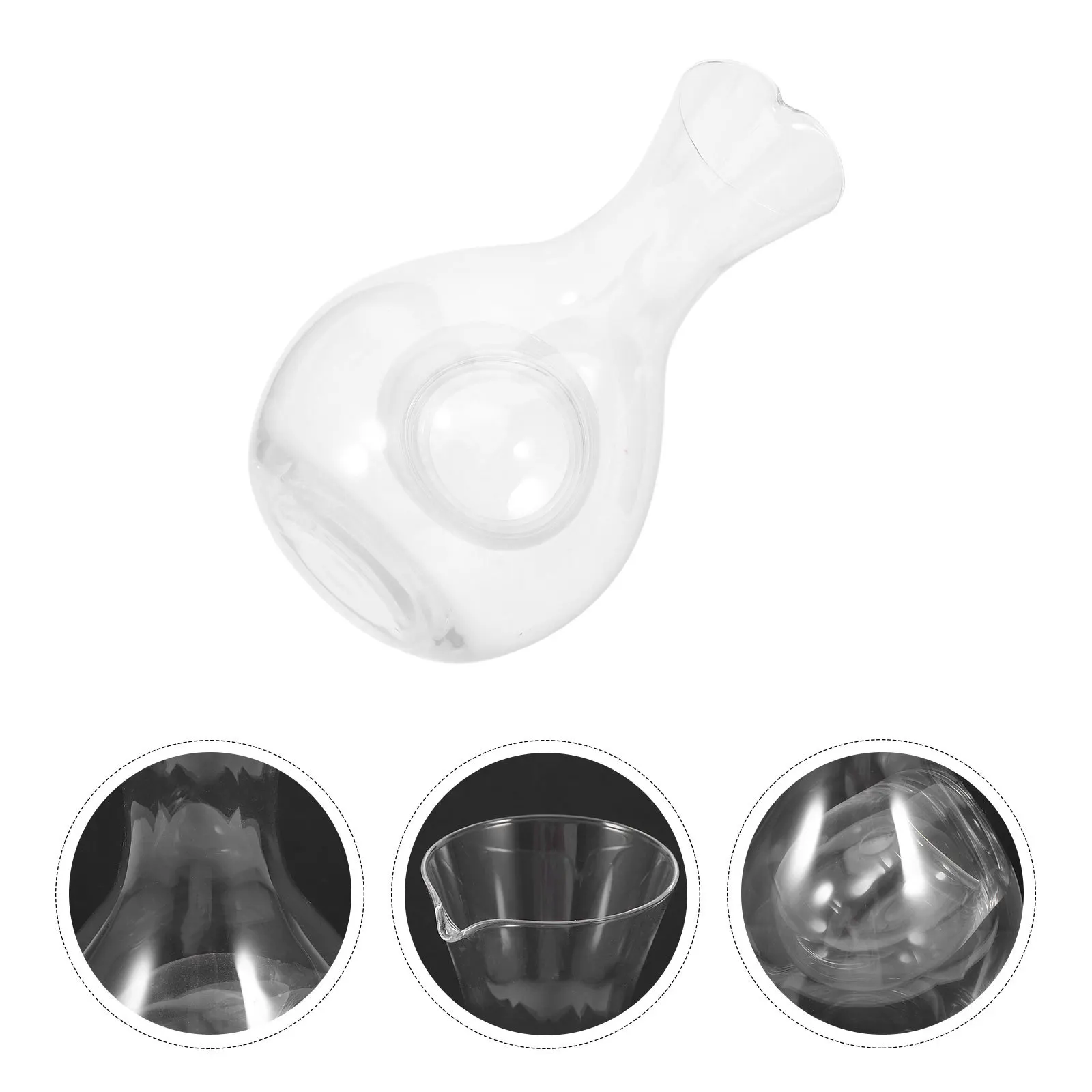 

Glass Cold Sake Decanter 400ml Ice Cavity Quick Cooling Wine Serving Carafe Party Beverage Holder Cold Wine Dispenser