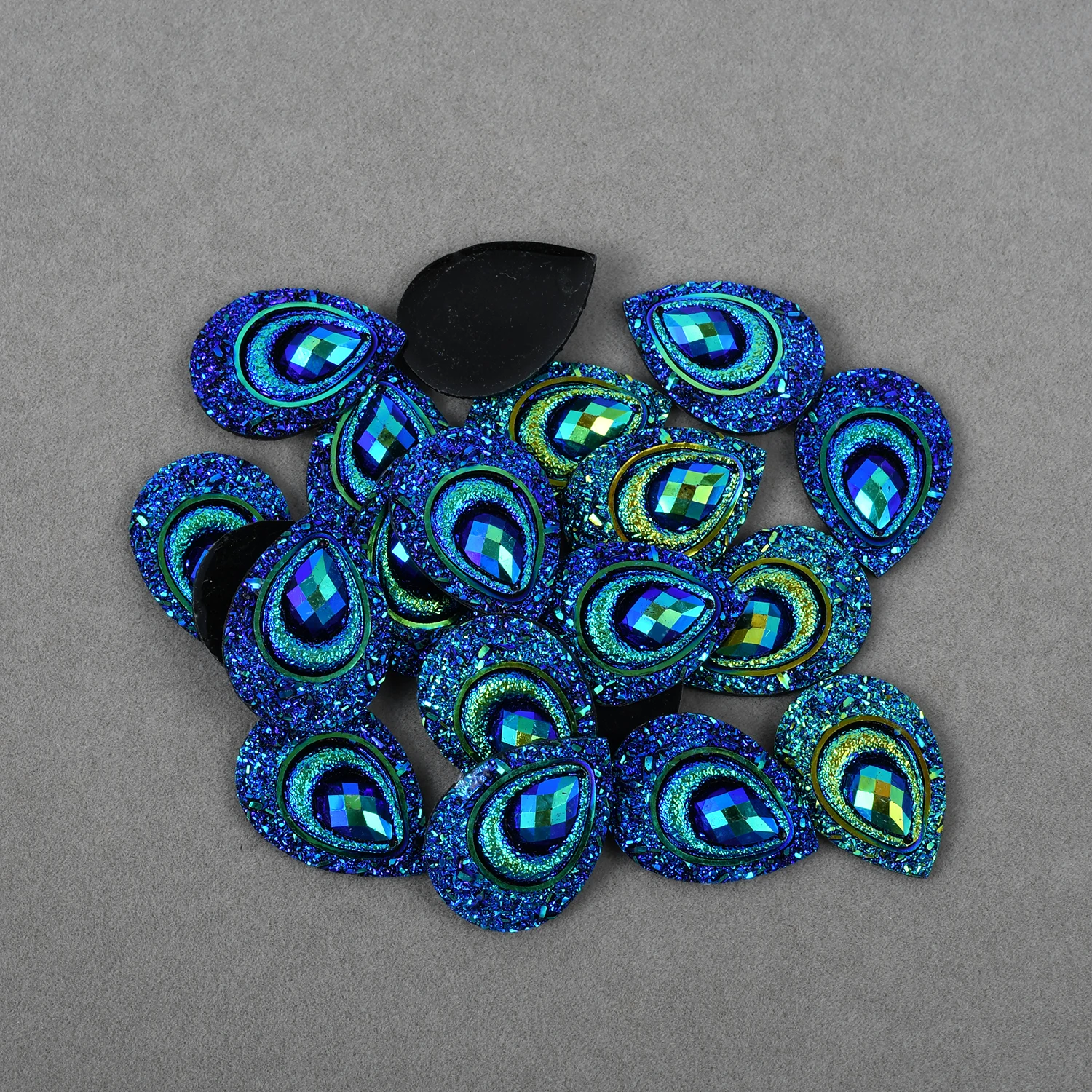 

20pcs Large Waterdrop Resin Rhinestones 18*25mm Eye Face Resin Diamonds Resin Rhinestones for DIY Dance Costume Decoration