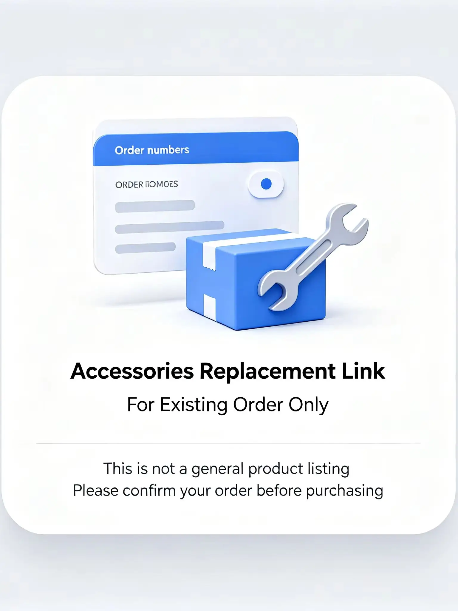 Accessories Replacement Link for Existing Orders Only