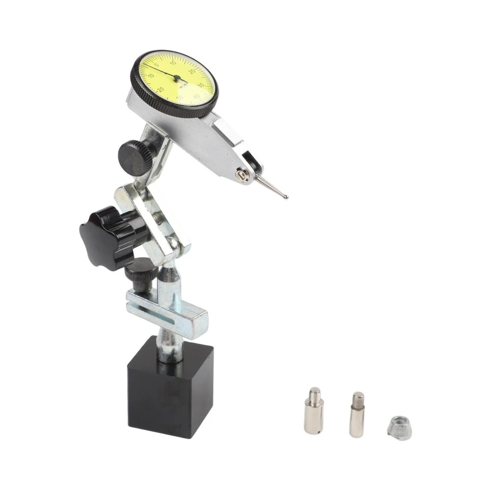 Adjustable Base Holder for Dial Test Indicator Gauge with 0.01mm Accuracy and 0-0.8mm Measuring Range Steel Construction