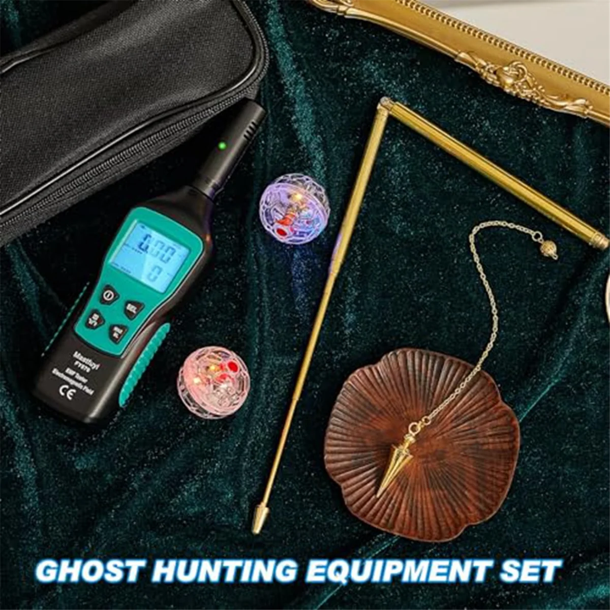 Mastfuyi Ghost Hunting Equipment Kit, 3-in-1 Emf Sensor Tester Detector, Divining Rod,for Indoor Outdoor Ghost Hunting