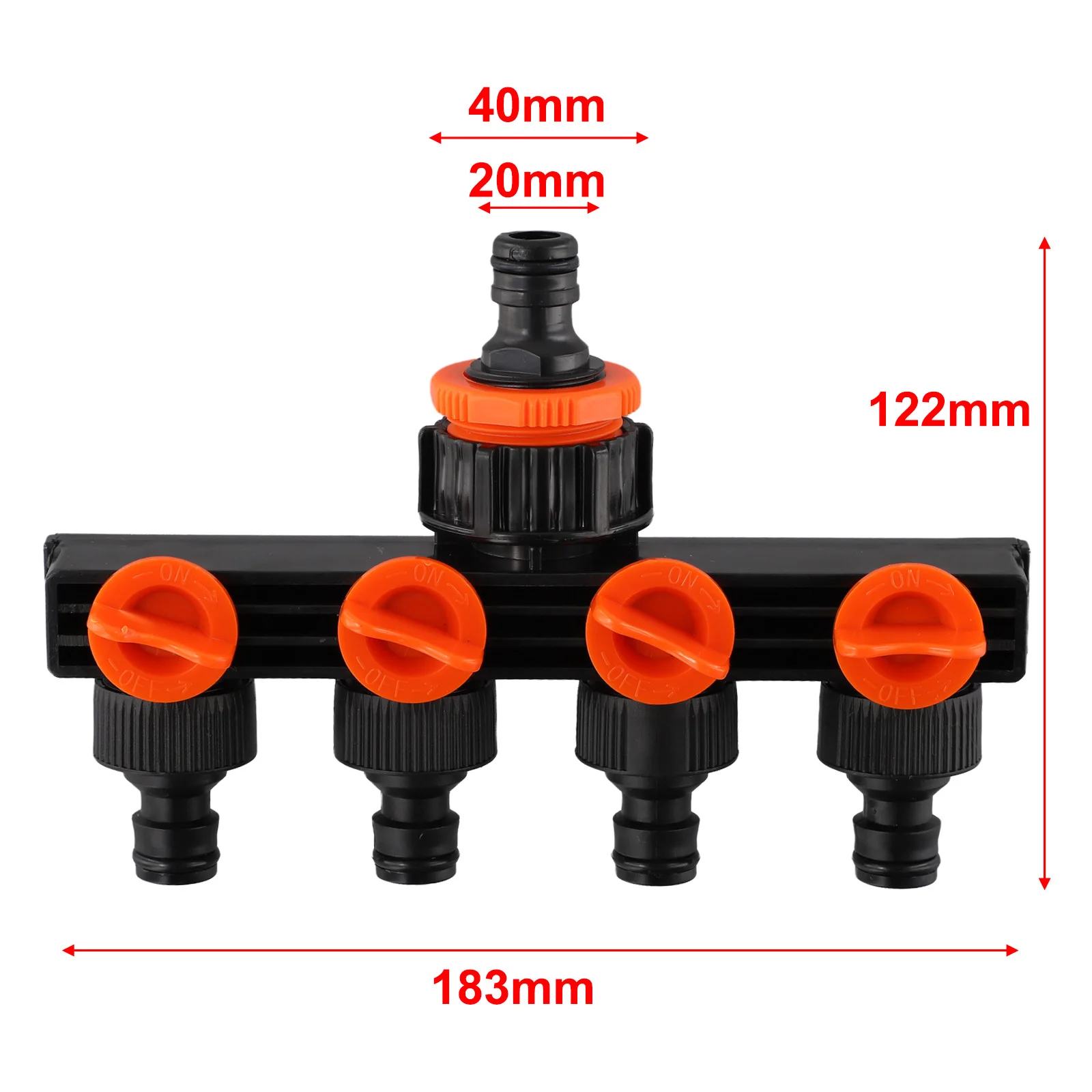 Practical Faucet Dispenser Distributor Faucet 183*122MM 4 Way Hose Convenient Diverter Garden Water Pipe Separator