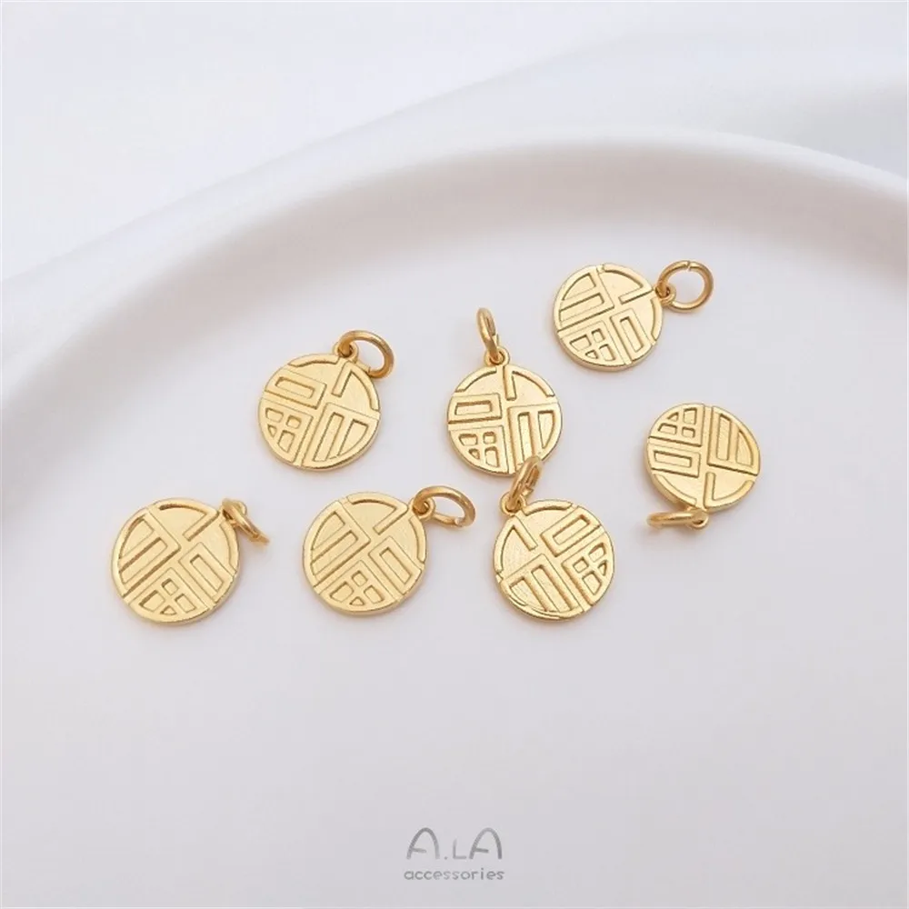 Vietnam Sha Jin Fu Brand Non Fading Fu Character Pendant Attracting Wealth Nafu Bracelet DIY First Jewelry Pendant K119