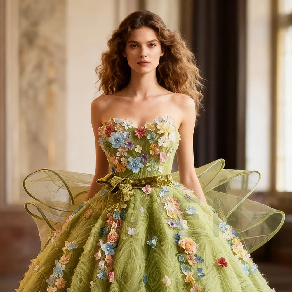Quinceanera Dress 3D Flowers Appliques Ball Gowns Bespoke Occasion Dresses for Special Occasions Wedding Dresses and Evening