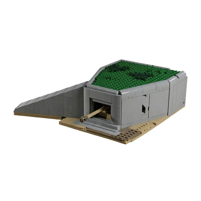 Pak 40 Defense Bunker Model MOC Building Bricks War Equipment Modular Technology Gifts Holiday Assemble Children Toys Suit