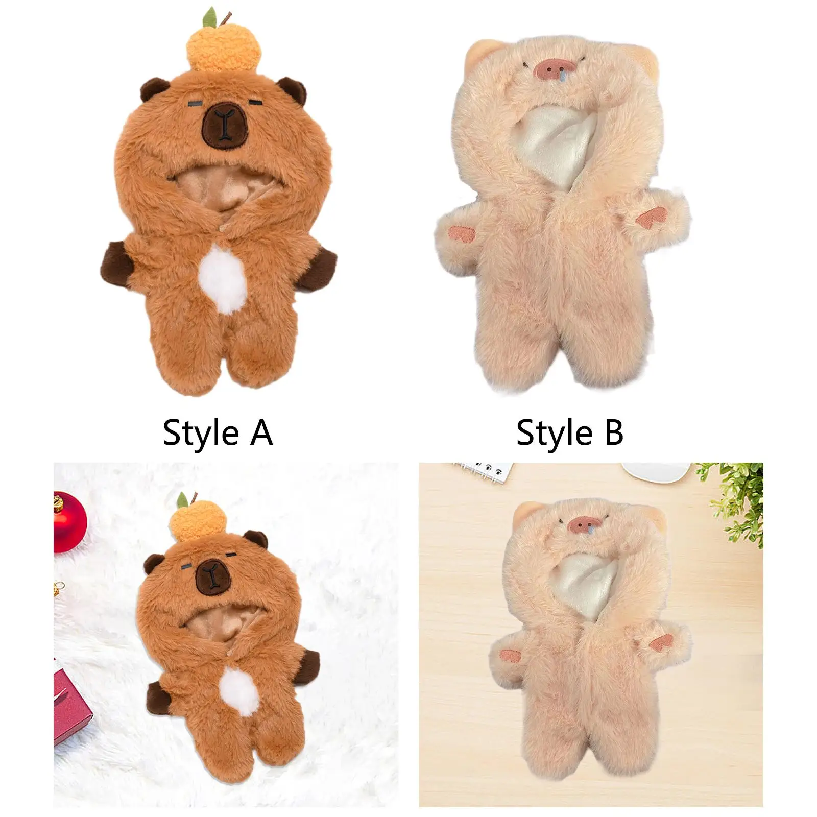 ملابس دمية مقاس 20 سم للحيوانات المحشوة، عناصر تلبيس ممتعة للأطفال