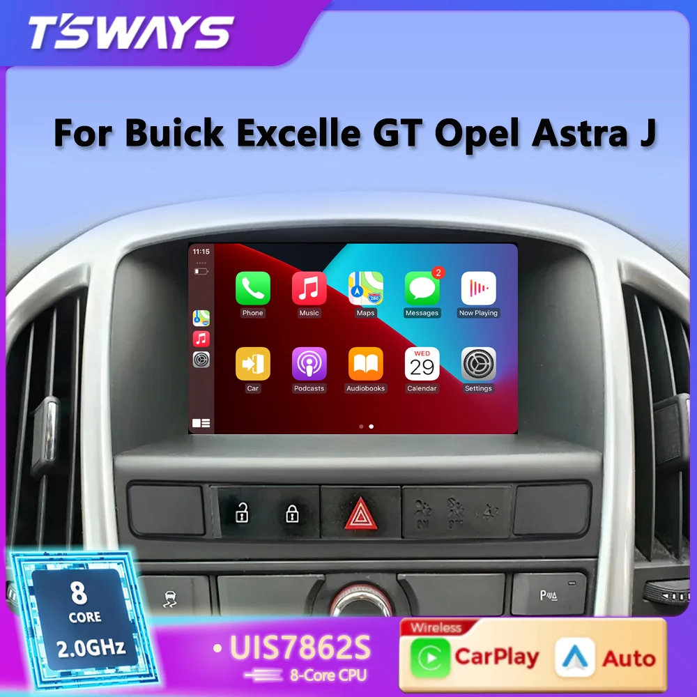 Tsways L6Pro 2Din Android 12 Car Radio Multimedia For Buick Excelle GT XT Opel Astra J 2010-2013 CD300 CD400 Carplay autoradio