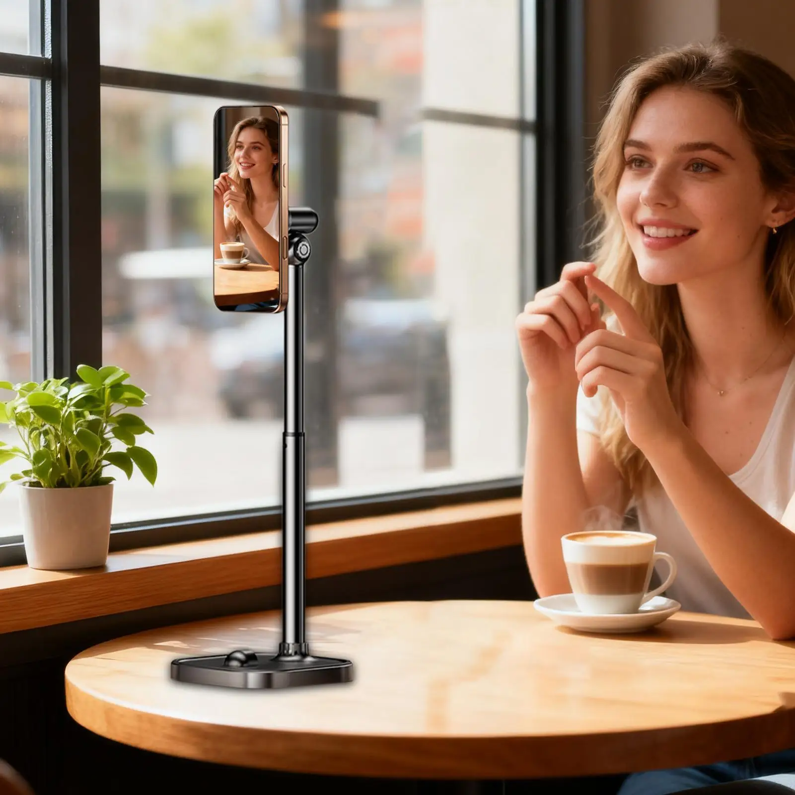 

Подставка для мобильного телефона для стола, магнитный угол, регулируемая по высоте, товары для дома, регулируемая подставка для телефона для записи видеозвонков