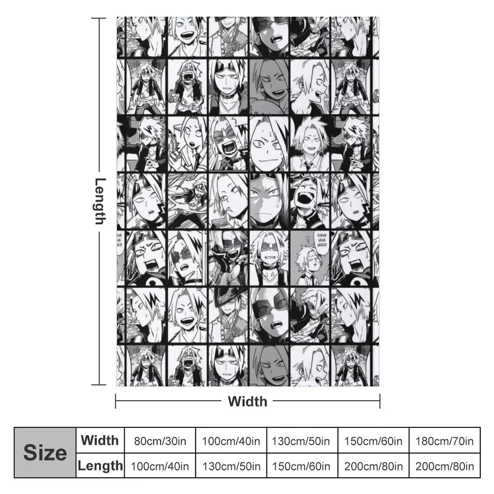 denki - manga panels black and white version Throw Blanket Soft Big Moving wednesday Blankets