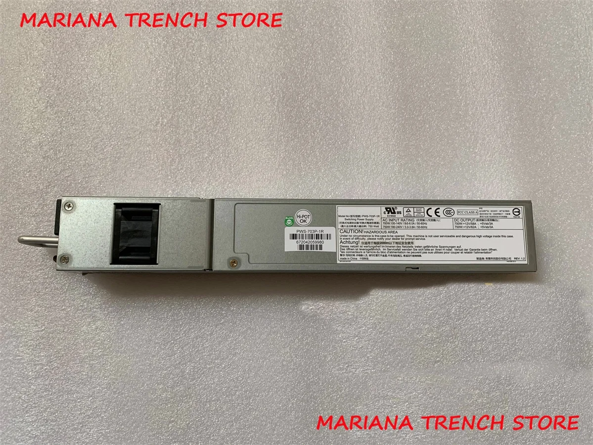 PWS-703P-1R для Supermicro 700W/750W 1U избыточный источник питания