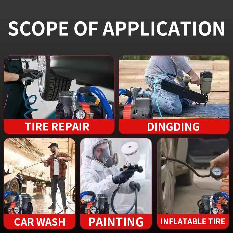 Compressore d'aria brushless agli ioni di litio da 1,5 litri, pompa d'aria portatile ad alta pressione, mini piccola pompa d'aria silenziosa per la lavorazione del legno fai da te