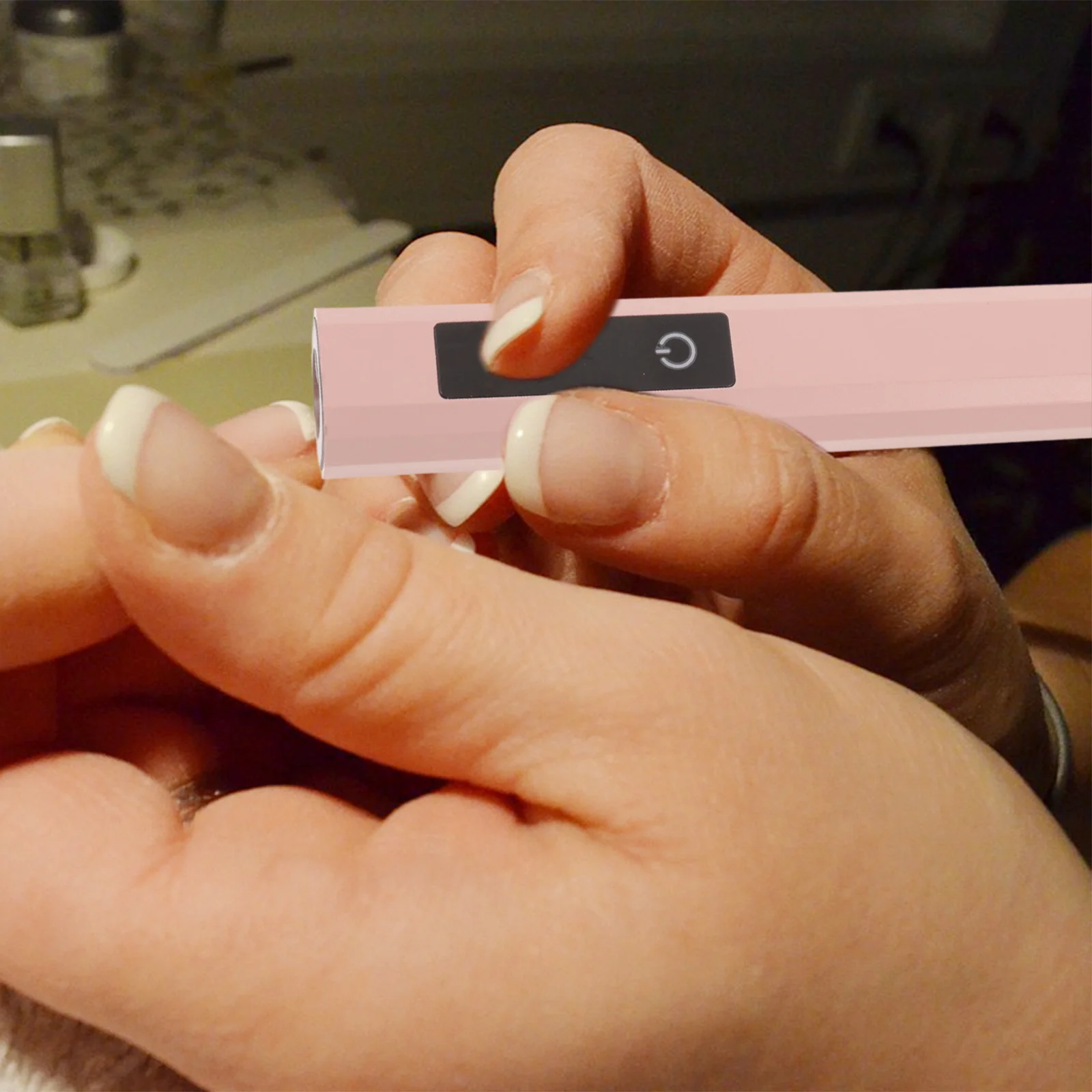 Rechargeable Mini Handheld LED Nail Lamp Portable Gel Polish Dryer Fast Curing Light Cordless DIY Manicure Pink
