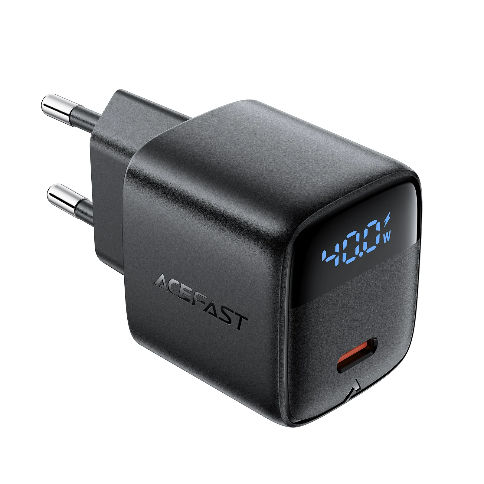 ACEFAST Ładowarka z wtyczką EU GaN PD40W z szybkim ładowaniem i cyfrowym wyświetlaczem do iPhone 17 16, adapter ścienny z szybkim ładowaniem PD do Samsung S25 26 — zdjęcie produktu 2