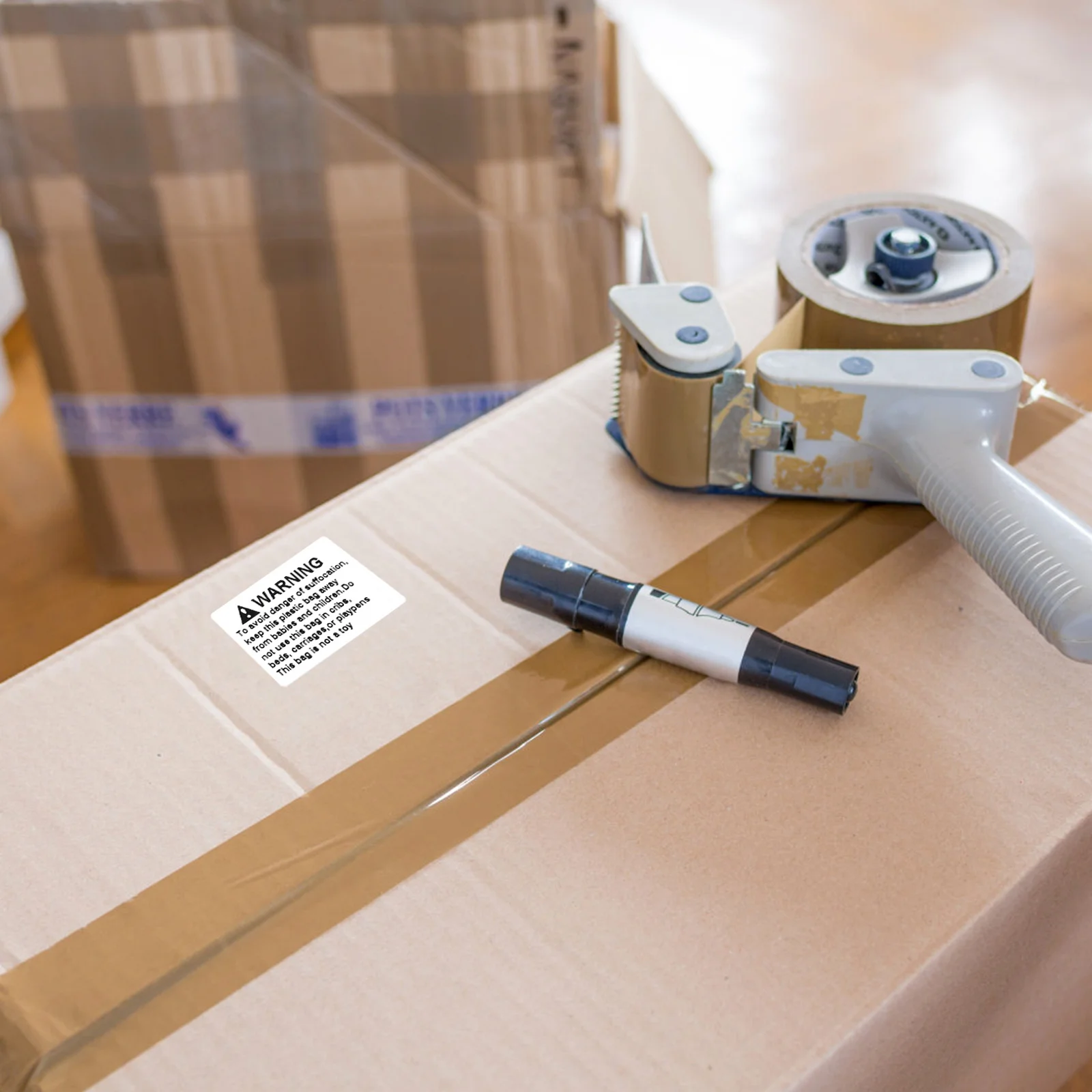 

1 Roll Anti-Suffocation Warning Sticker Clear Strong Adhesive Water Resistant Label For Child Safety Choking Hazard Prevention