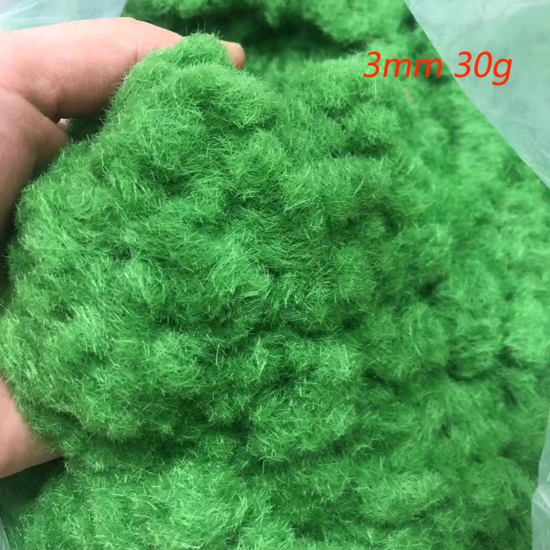 ナイロン静的植木粉,シミュレーションモス,グラス,砂テーブル,景観材料,3mm, 5mm,バッグあたり30g