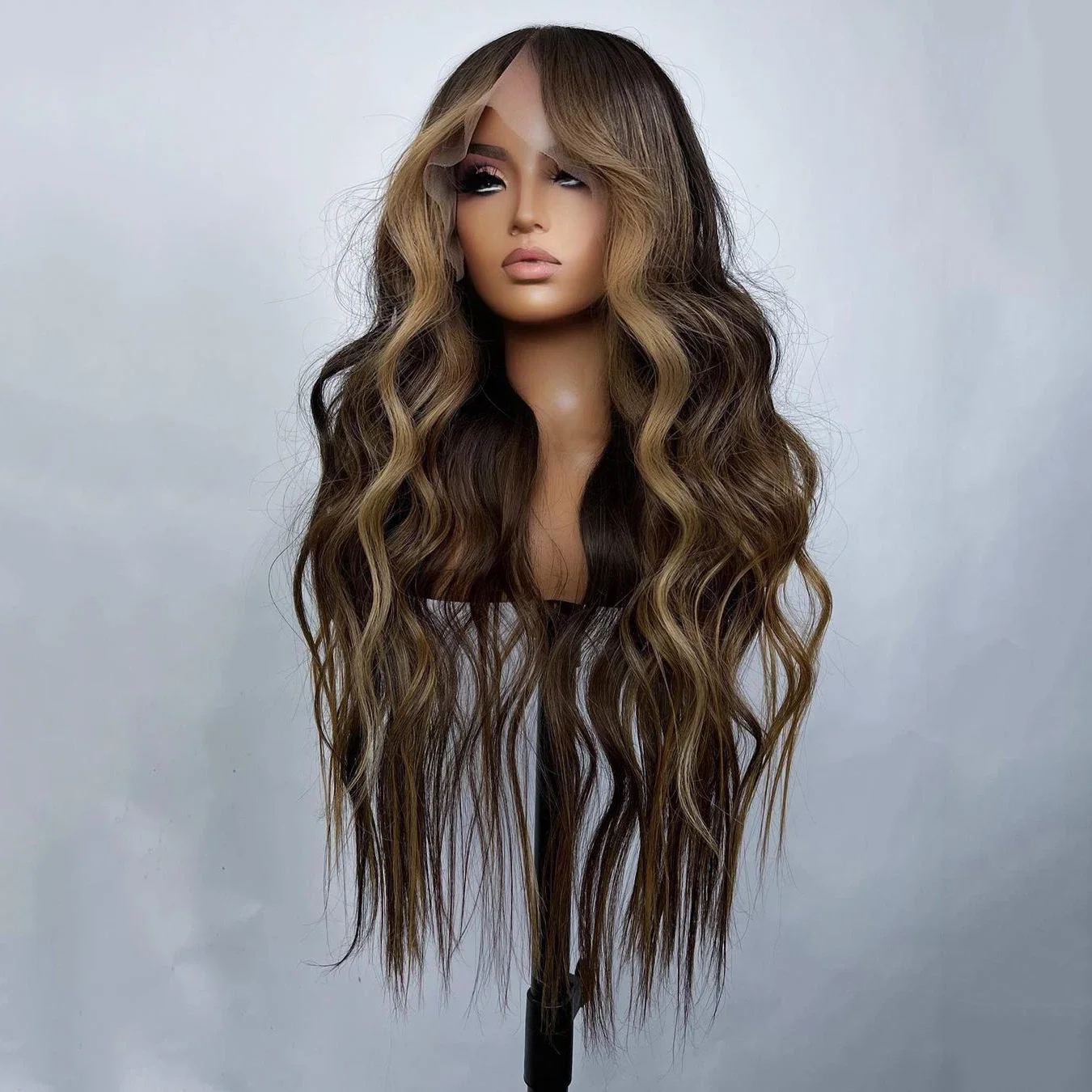 Soft 28Inch 5x5 Silk Base Highlight Blonde Body Wave Jewish Human Hair Wig Baby Hair HD Lace European Hair Preplucked Glueless