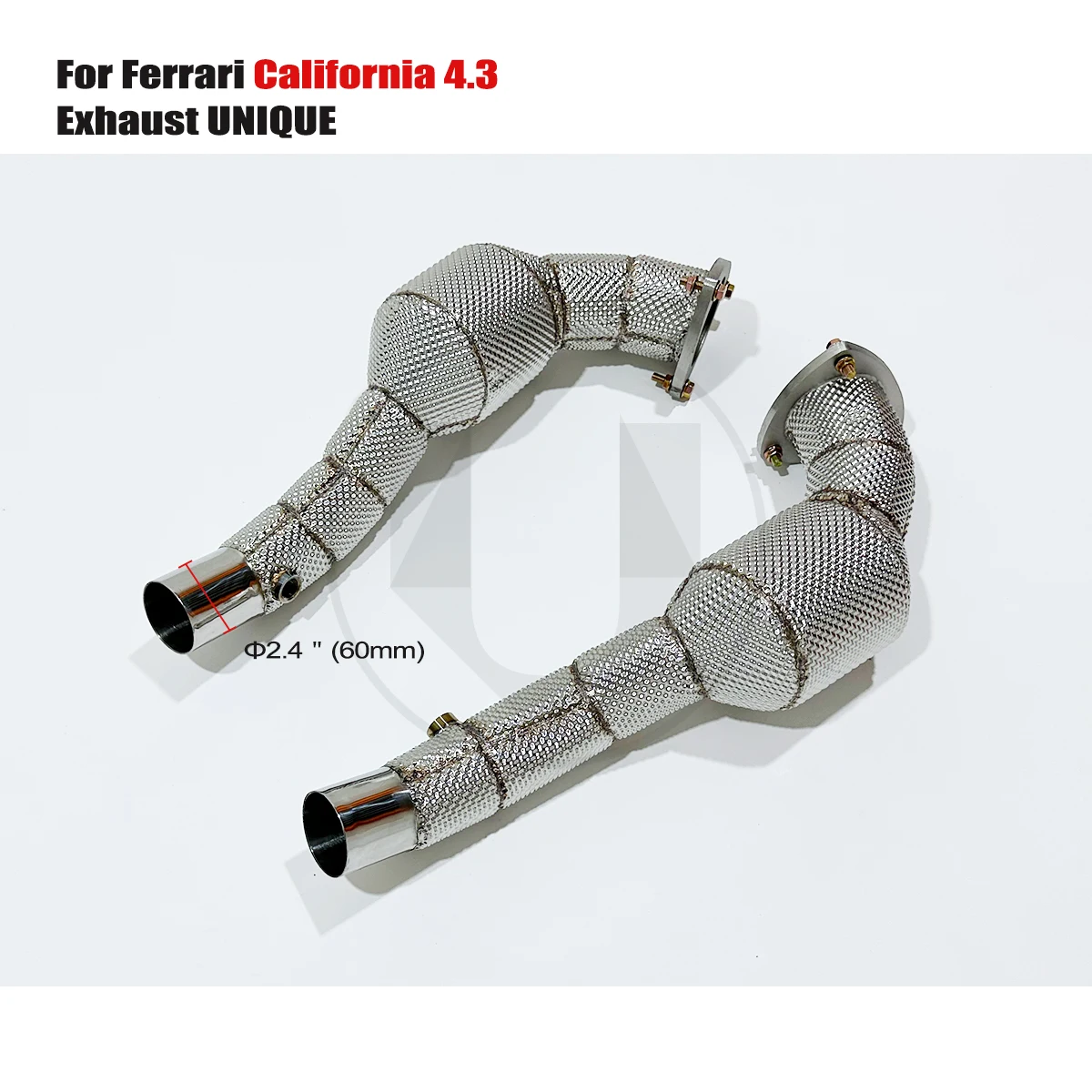 

UNIQUE Exhaust System High Flow Performance Downpipe for Ferrari California 4.3L With Heat Shield