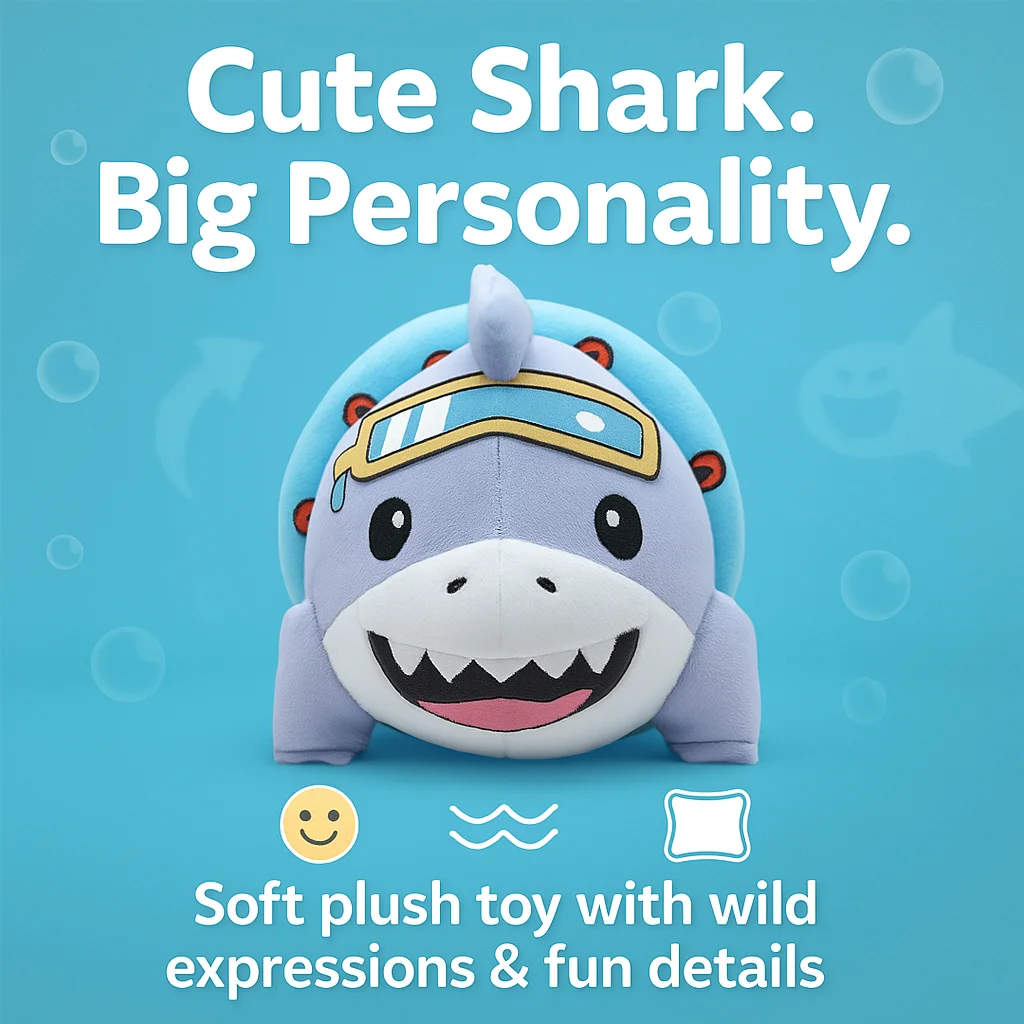 

Jeffs The Land Shark PlushToy мультфильм аниме милые куклы мягкая игрушка специальный подарок на день рождения для детей и взрослых украшение комнаты