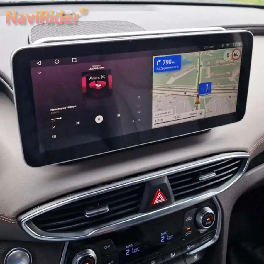 

8G + 256G Carplay 12,3-дюймовый сенсорный экран Android 14 Qled для HYUNDAI Santa Fe 2021 2019 2020 автомобильный мультимедийный навигационный стерео авторадио