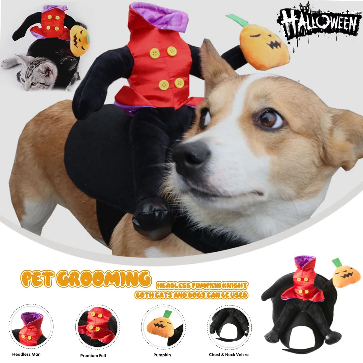 

Фестиваль домашних животных Забавный костюм для домашних животных Хэллоуин Одежда для домашних животных Плюшевая лошадь Одевание для верховой езды Новинка Опора Одежда для маленьких и больших собак Кошка