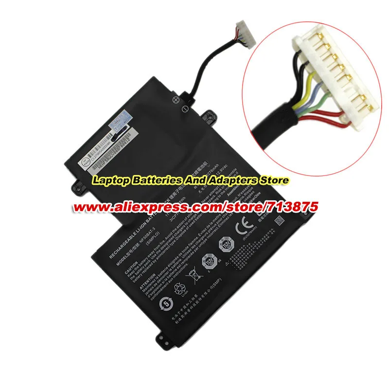 NF50BAT-3 Battery NF50BAT3 3ICP7/54/64 6-87-N50VS-31E00 11.34V 38Wh for N50 NF50 N50VS-31E VAIO F15 VJF157F11T Vjf157f11x