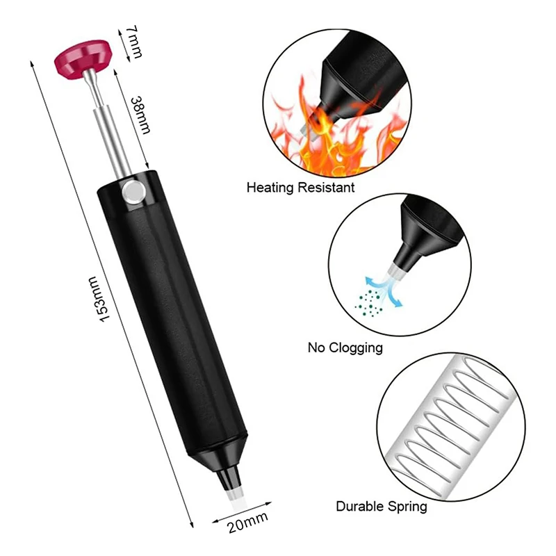 Hot Aluminum Desoldering Pump Soldering Sucker Pen Powerful Vacuum Iron Welding Repair Tool For Electronic Component