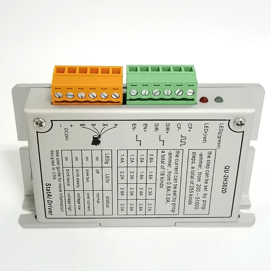 NEW CNC QU-2H302D Two-Phase Stepper Motor Driver Q-ProgA Remote Controller For 42BYG250A/B/C And Plasma Controller