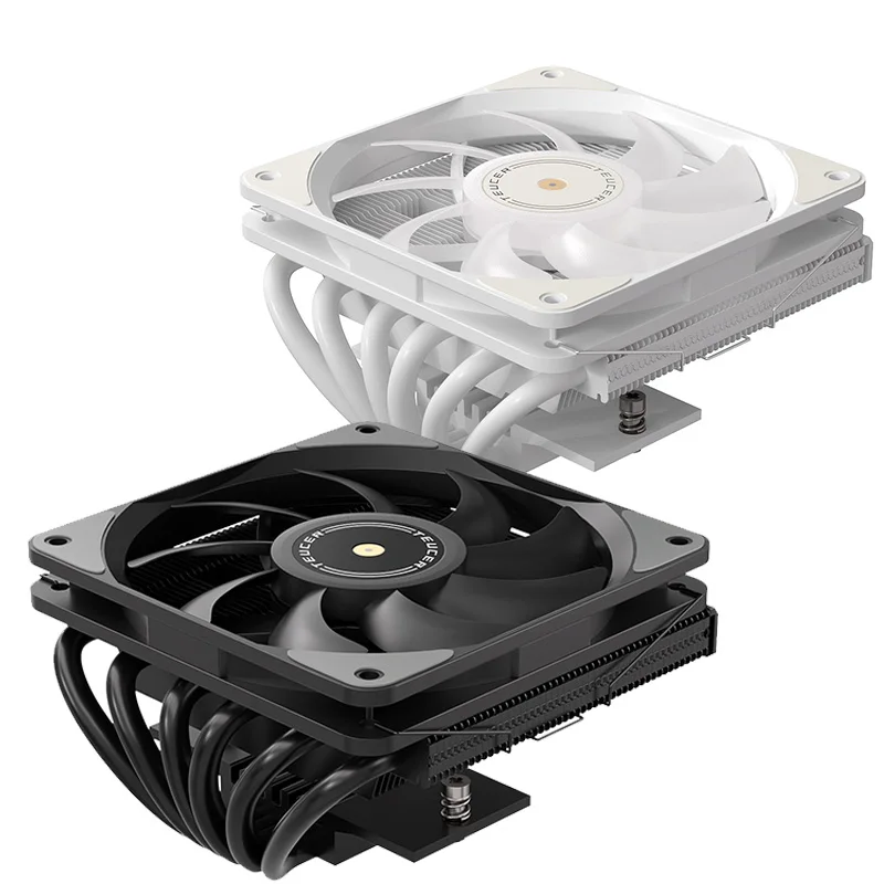 TEUCER 67MM de altura 6 tubos de calor enfriador de CPU de baja presión 120MM ventilador PWM de 4 pines para enfriador de aire Compatible con LGA1700/115X/2011/AM5