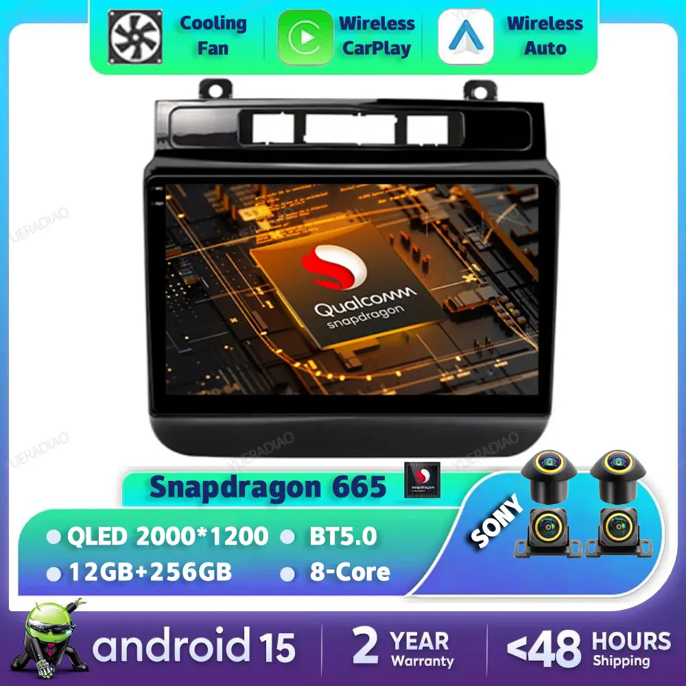 

Android 15 Car Radio For Volkswagen Touareg FL NF 2010 2011 2012 - 2018 GPS NAVI Head Unit Multimedia Stereo Video Player BT