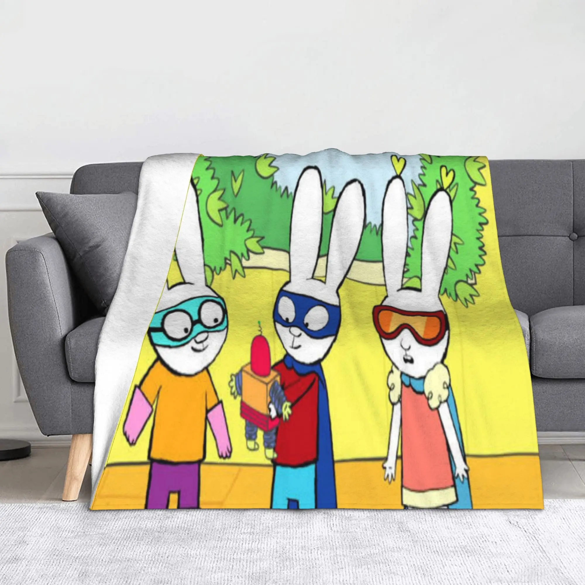 Simon Super Rabbit Blanket Cozy Soft  Throw Blankets for Bed 50x60 Inch Multiple Sizes Rug Piece