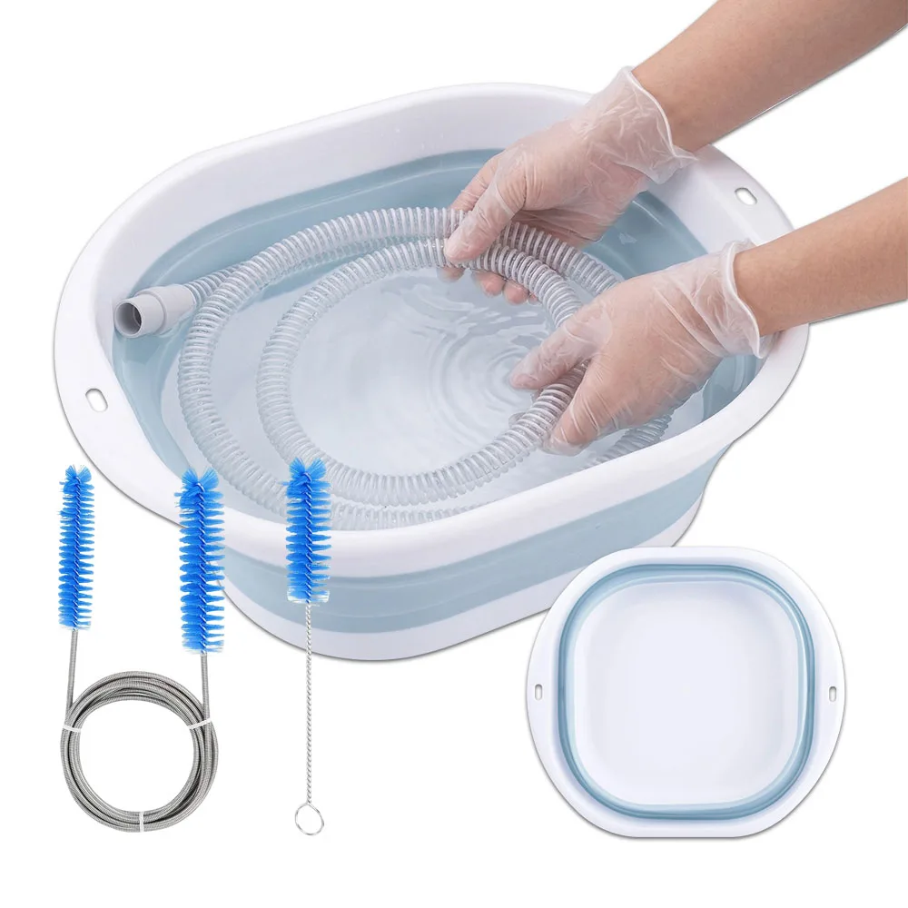 

CPAP Cleaning Kit for Hose and Mask, Cpap Cleaning Kit with CPAP Tube Cleaning Brush & Hose Brush with Collapsible Wash Basin