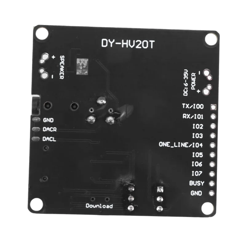T82C Hot Sale-2X DY-HV20T 12V/24V Power Supply10w/20W Voice Playback Module Supporting Micro-SD Card MP3 Music Player For Arduin