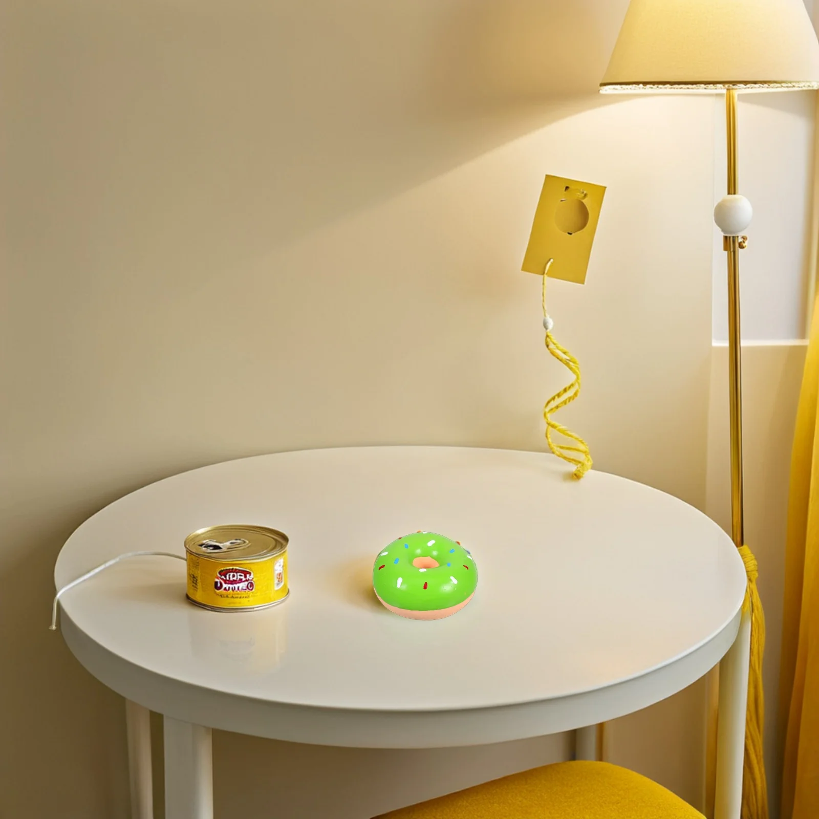 

2pcs Donut Squeaky Dog Latex Chew Resistant For Puppies Small Dogs Interactive Teething Play Pet Entertainment Supplies