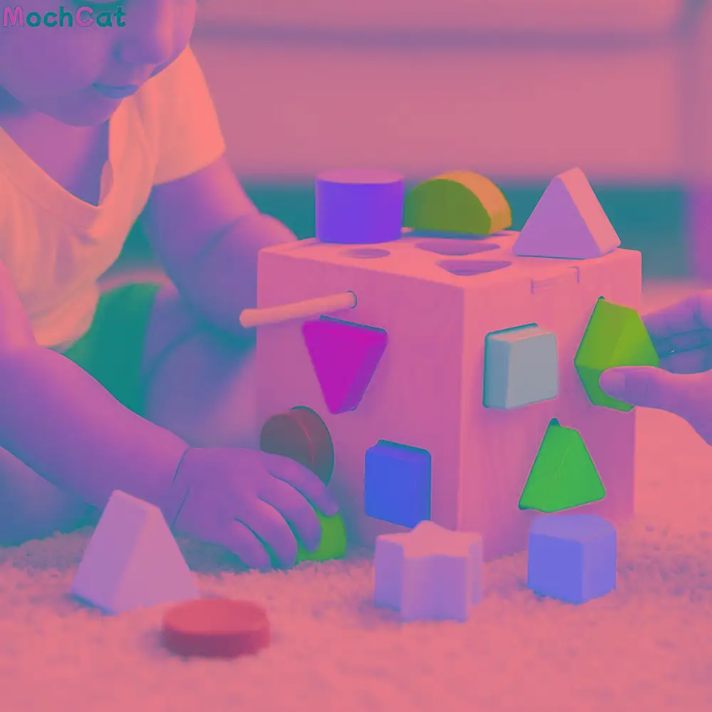 Sviluppo delle abilità dei bambini Selezionatore di forme Montessori in legno Scatola quadrata Giocattolo di smistamento di forme colorate Blocchi di costruzione a 13 fori per bambini