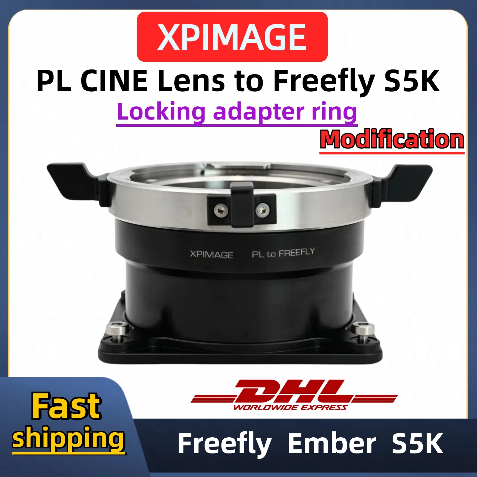 Lente Freefly S5K con montura PL a montura PL Ember S5K para adaptador de bloqueo XPimage PL-S5K NUEVO mark II