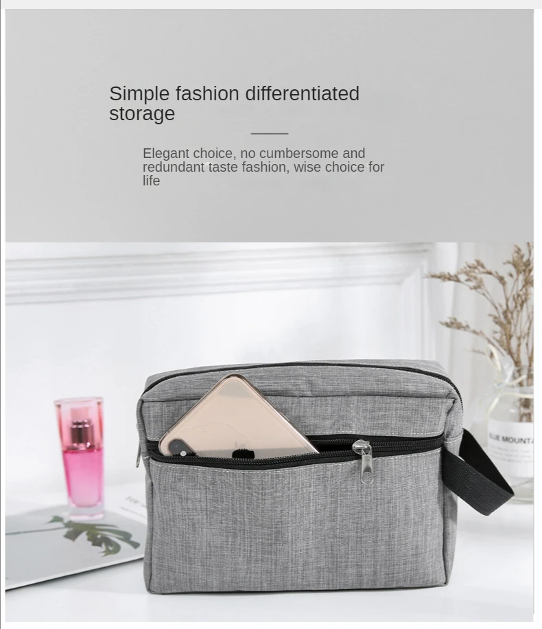 Tragbare Aufbewahrungstaschen für Herren, Kulturbeutel, Rasiersack, Kulturbeutel, Reisetasche, Kosmetiktasche für Damen, Make-up-Tasche, Organizer – Detail 6