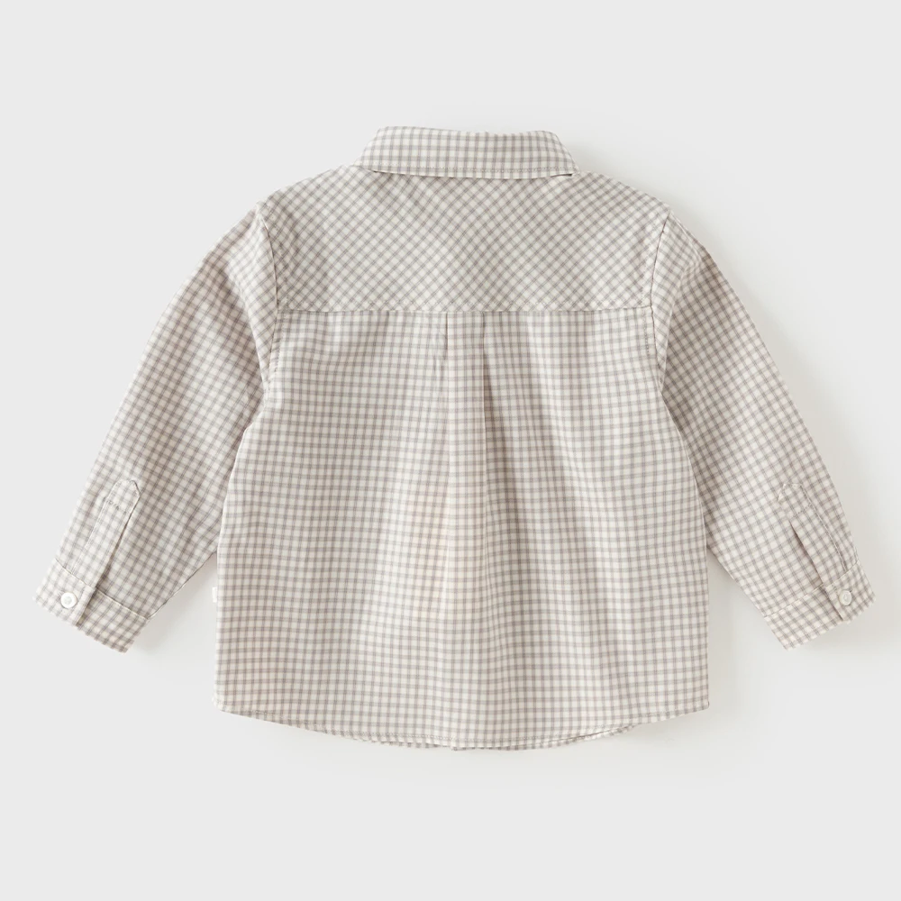 Dave Bella Boy's Plaid Shirts Clothes Autumn Children's Long-sleeve Blouse Spring Tops For Student Gentle 4-6-year-old DB3263527
