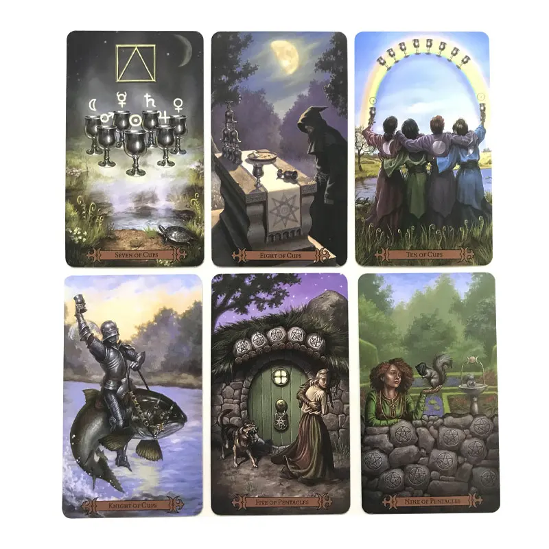 Carte de tarot oracle à roulettes modernes, divertissement de loisirs, réunion de famille, jeu de société, guide PDF